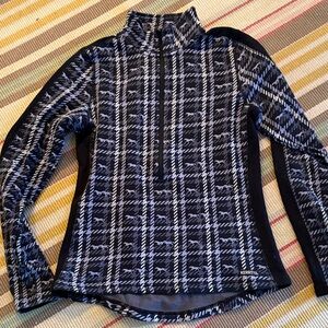 Kerrits Black and Gray Plaid Top XS
